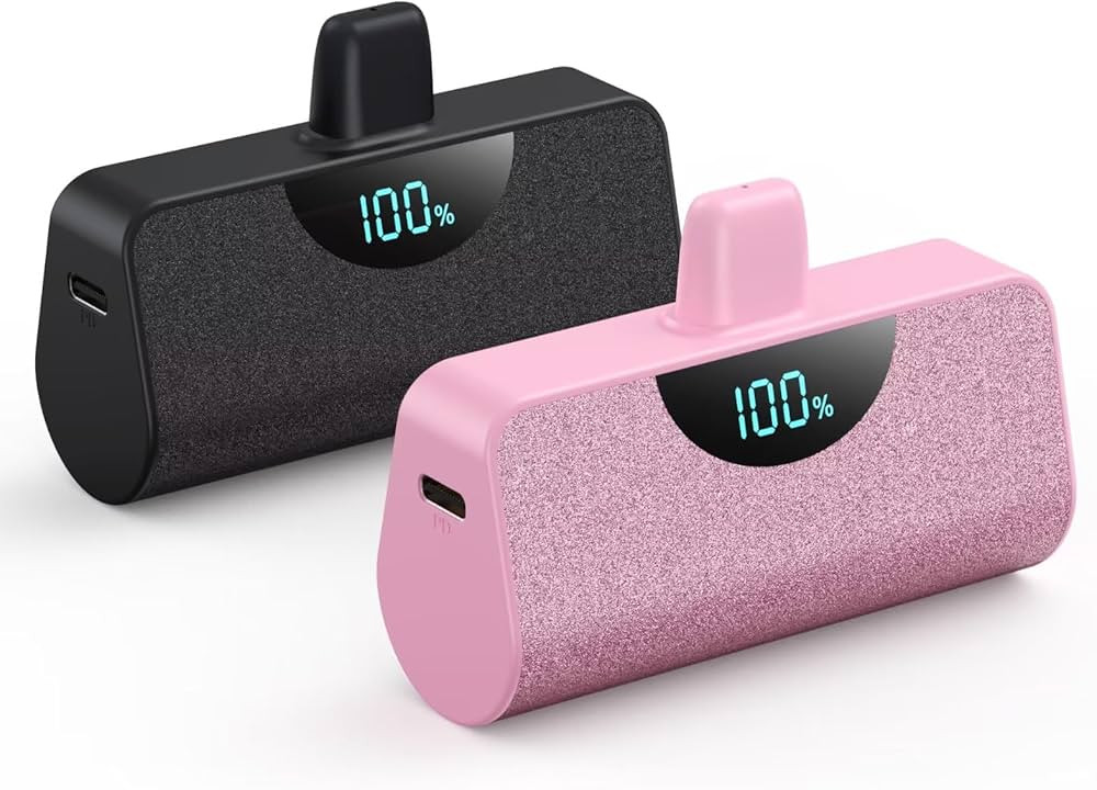 [2 Pack] Mini Portable Charger 5200mAh Ultra-Compact PD Fast Charging Power Bank LCD Display Batt... | Amazon (US)