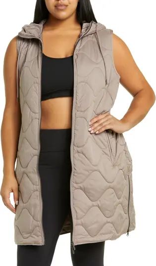 Belted Quilted Recycled Polyester Puffer Vest | Nordstrom
