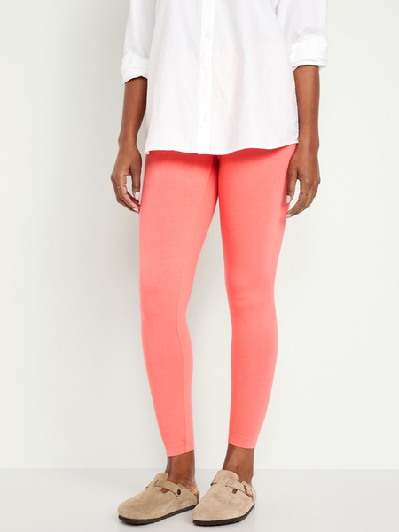 High Waisted Jersey Ankle Leggings For Women | Old Navy (US)