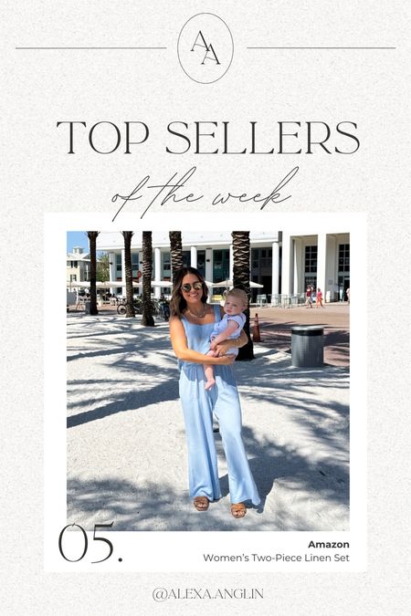 Top sellers of the week— women’s two-piece linen set from Amazon! 

Affordable, Comes in so many different colors, and could wear for so many different occasions! I’m wearing a size small & have it in the color ‘Sky’ and white! 

#LTKstyletip #LTKfindsunder50 #LTKtravel