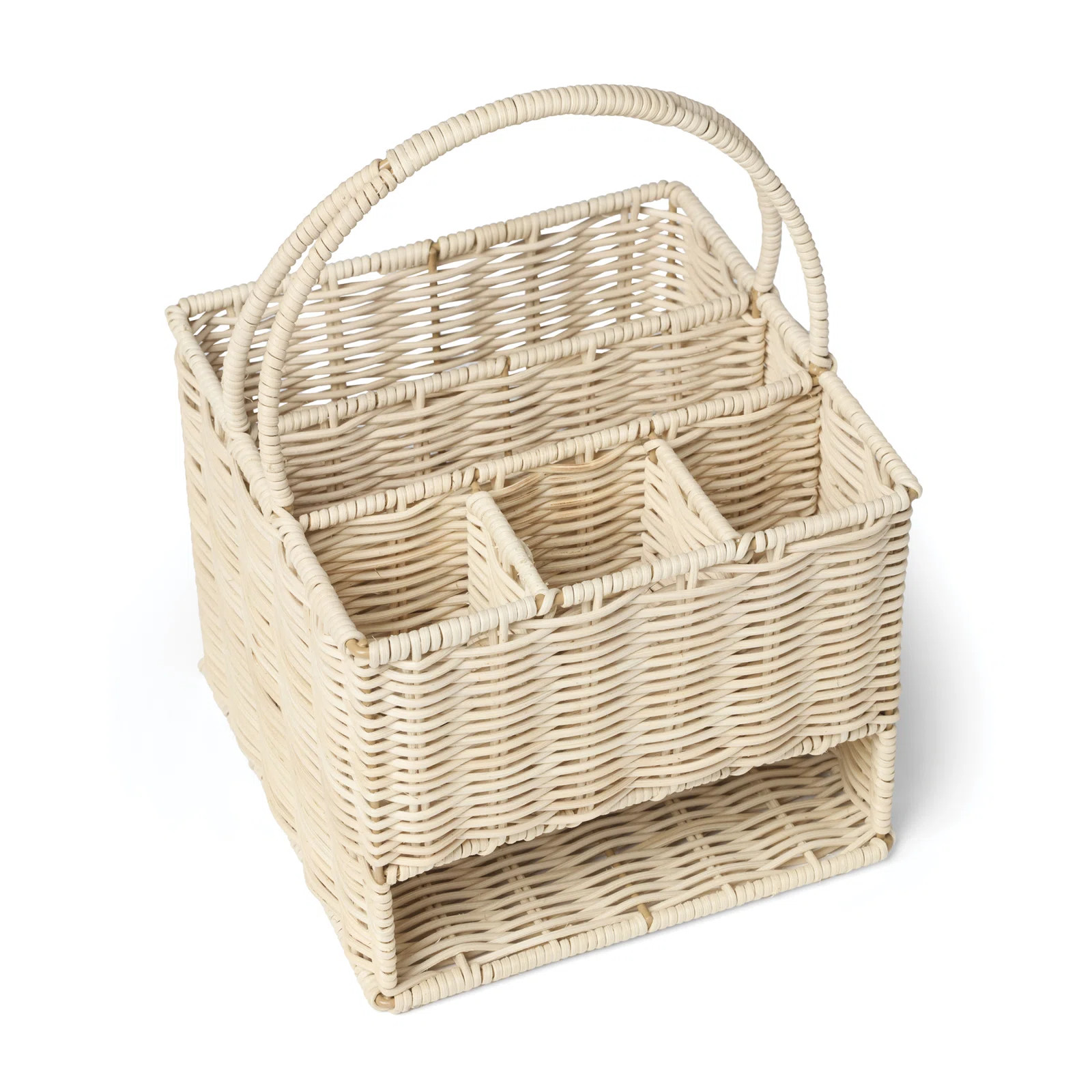 24/7 Outdoor Living Flatware Caddy, Real Rattan | Birch Lane