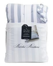 Striped Ruffle Trim Comforter Set | TJ Maxx