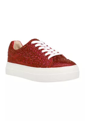 Betsey Johnson Women's Sidny Rhinestone Sneakers | Belk
