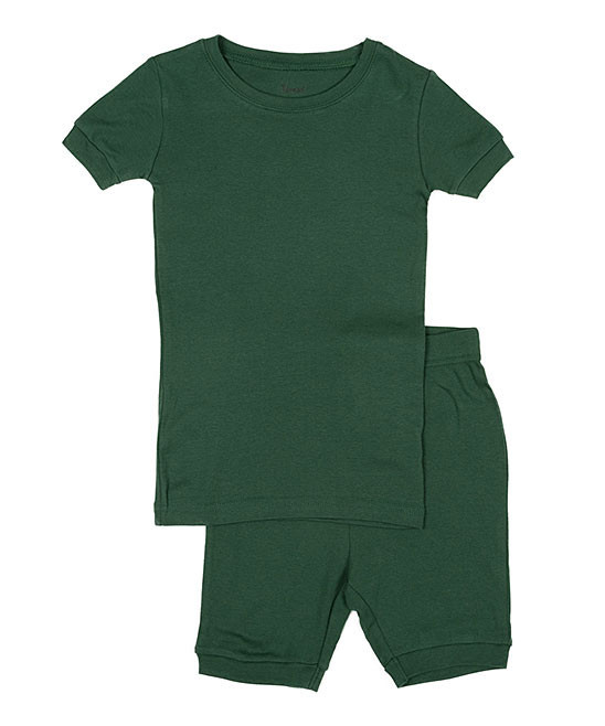 Leveret Boys' Sleep Bottoms UniGreen - Green Pajama Set - Toddler & Boys | Zulily