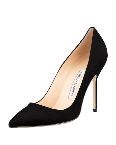 BB 105mm Suede Pump (Tora Heel) | Neiman Marcus
