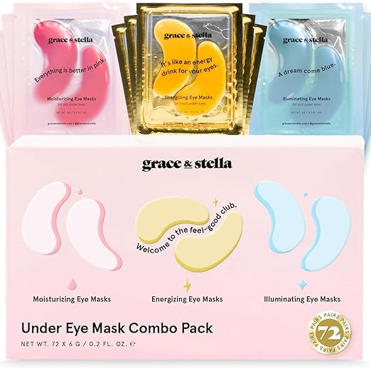 grace and stella Under Eye Mask-Reduce Dark Circles, Puffy Eyes, Undereye Bags, Wrinkles-Gel Unde... | Amazon (CA)