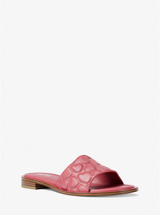 Hannah Heart Embroidered Slide Sandal | Michael Kors US