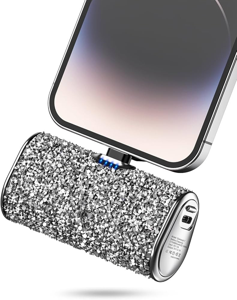 Abnoys Bling-Small-Portable-Charger-Power-Bank - 6800mAh Ultra Compact Shining Power Bank 5V3.1A ... | Amazon (US)