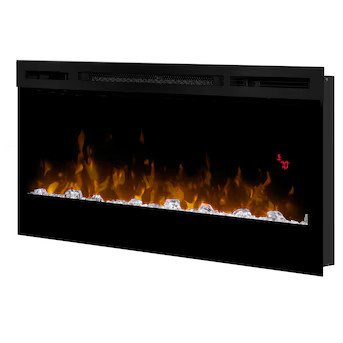 Dimplex 34.25-Inches W Black Wall mount Fan-forced Flat wall Electric Fireplace with Remote Contr... | Lowe's