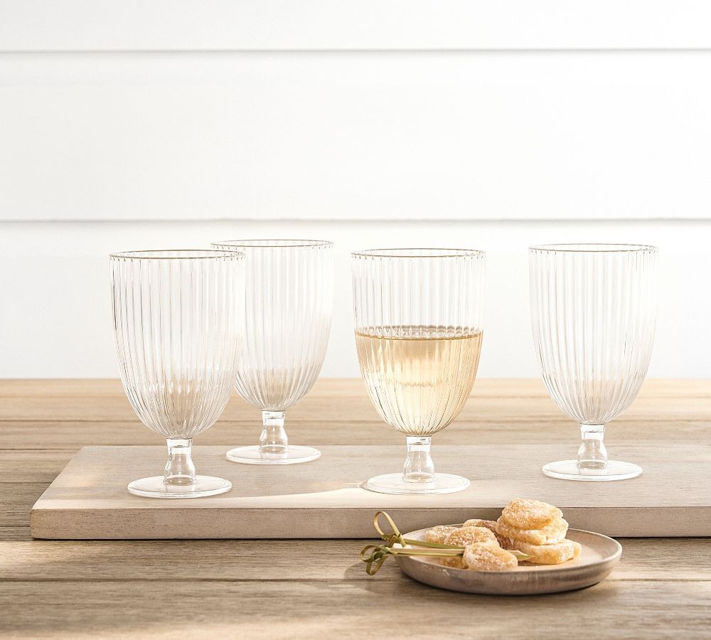 Rigato Acrylic Goblets - Set of 4 | Pottery Barn (US)