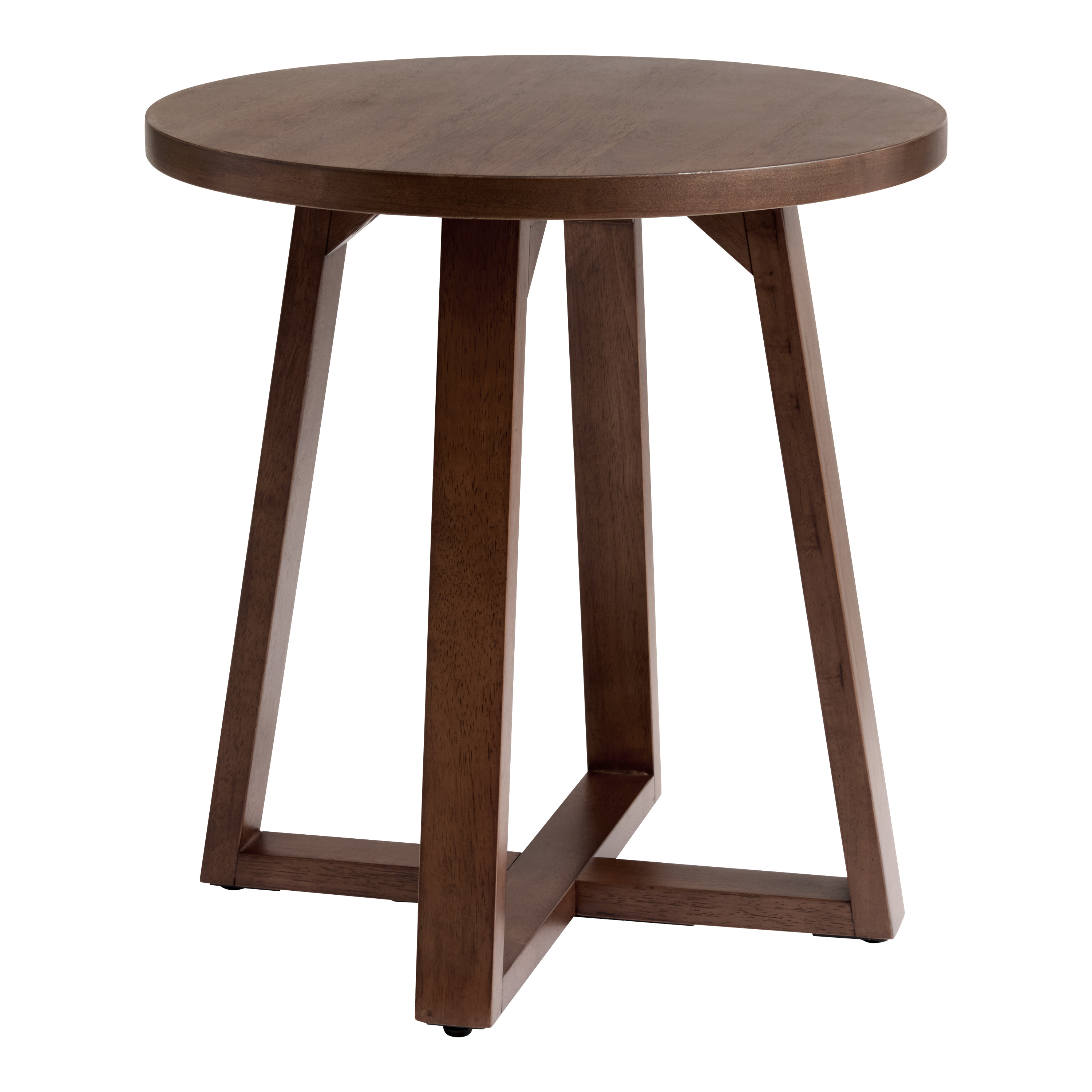 Maliyah Round Wood Mid Century Side Table | World Market