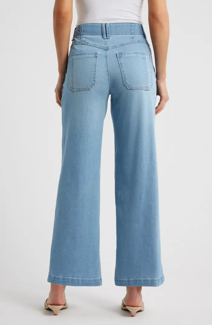 Wit & Wisdom Emma Skyrise Seamed Wide Leg Jeans | Nordstrom | Nordstrom