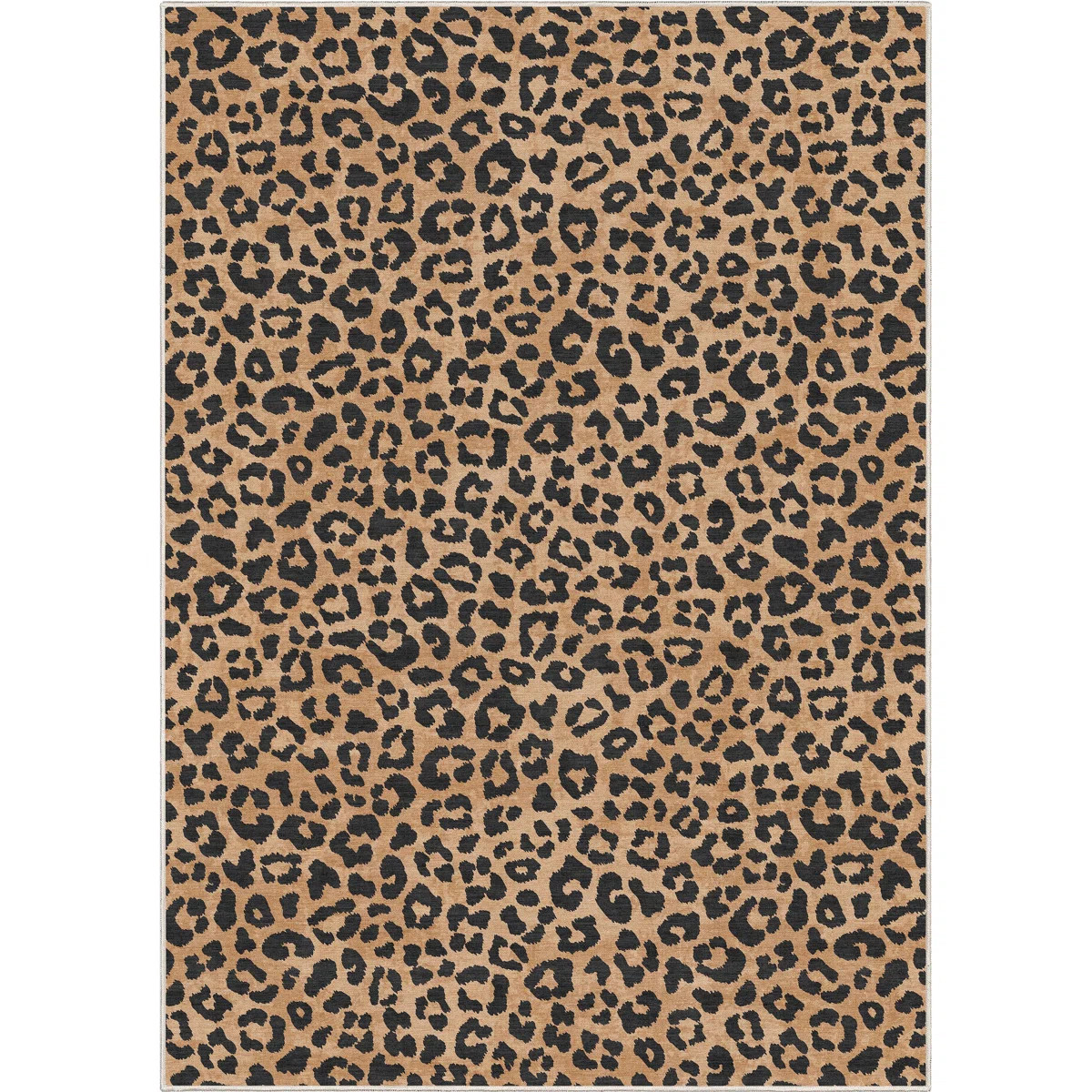Havsa Leopard Brown Modern Flat-Weave Rug | Wayfair North America