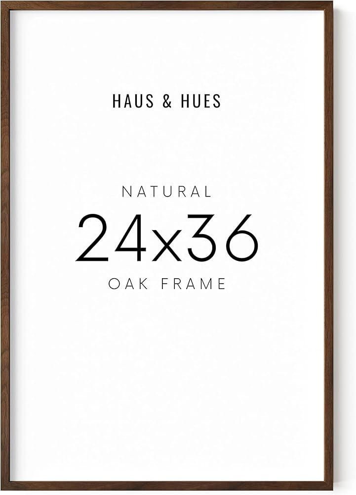 HAUS AND HUES Walnut 24x36 Wooden Picture Frame - 24x36 Inch Poster Frame, 24x36 Poster Frame Woo... | Amazon (US)