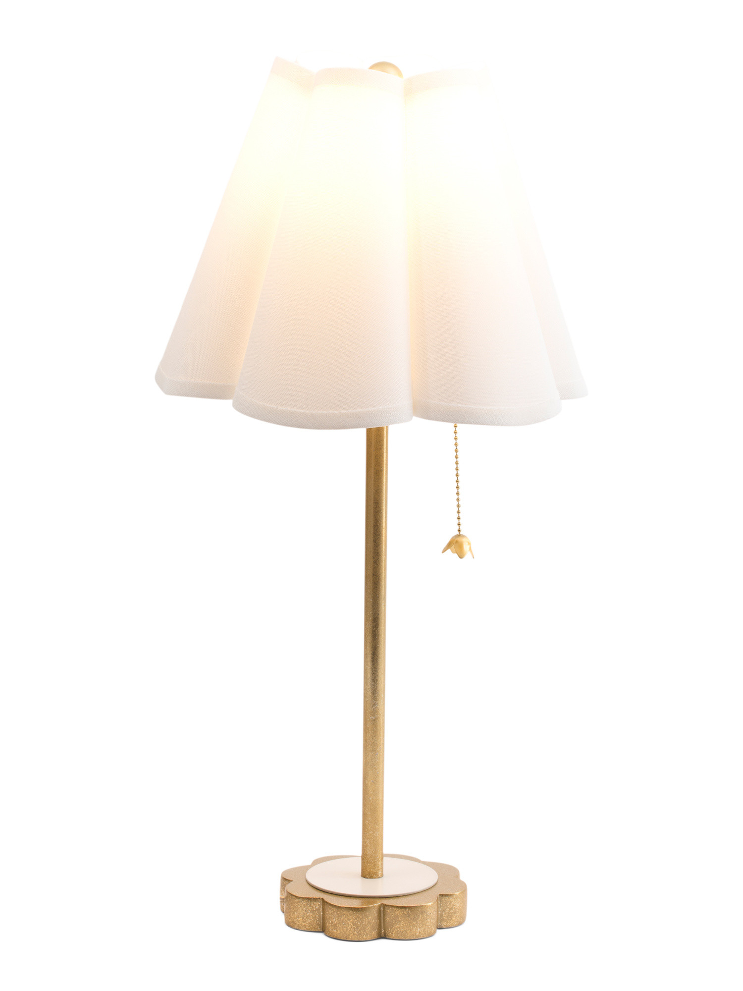 23in Metal Lamp With Scalloped Shade | TJ Maxx