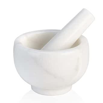 Koville Luxury African Marble Mortar and Pestle Set, Grinder Bowl for Guacamole, Salsa, Pill Crus... | Amazon (US)