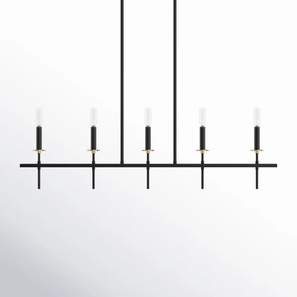 Lennon 5 - Light Dimmable Kitchen Island Linear Chandelier | Wayfair North America