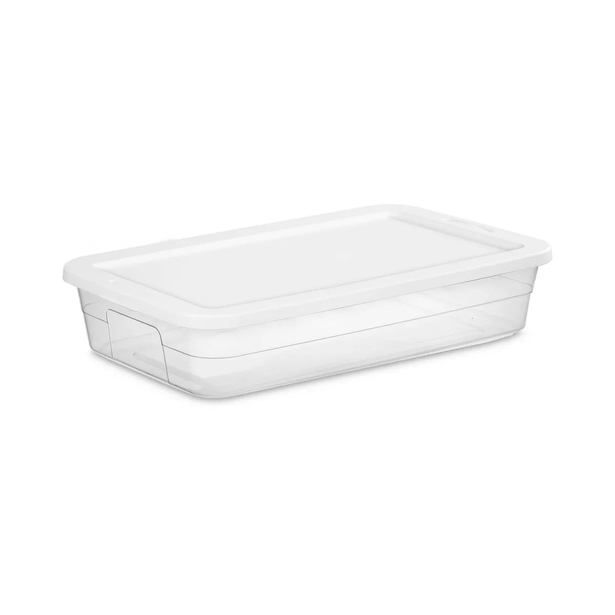 41qt Clear Under Bed Storage Box White - Room Essentials™: Portable, Lidded, Stackable, Snap Cl... | Target