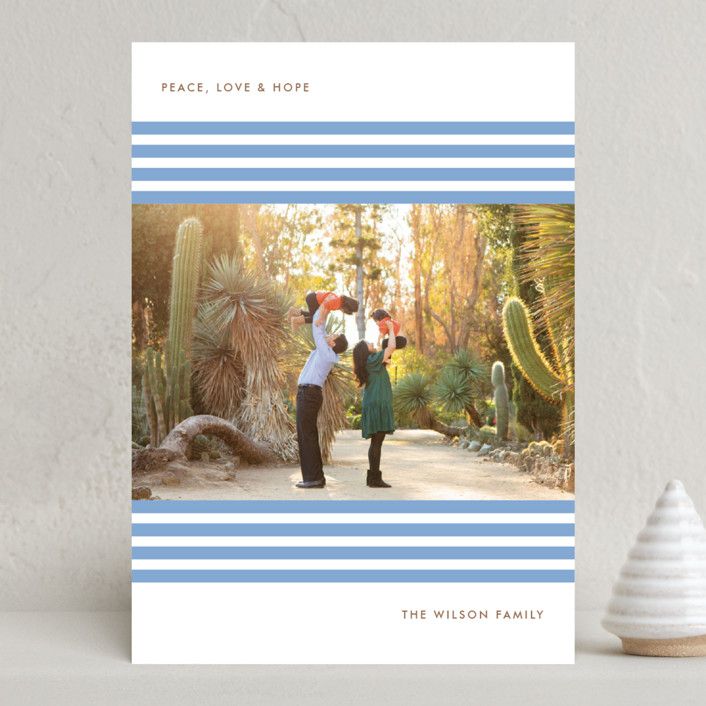 "Holiday Prep" - Customizable Holiday Photo Cards in Blue by Megan Davis. | Minted