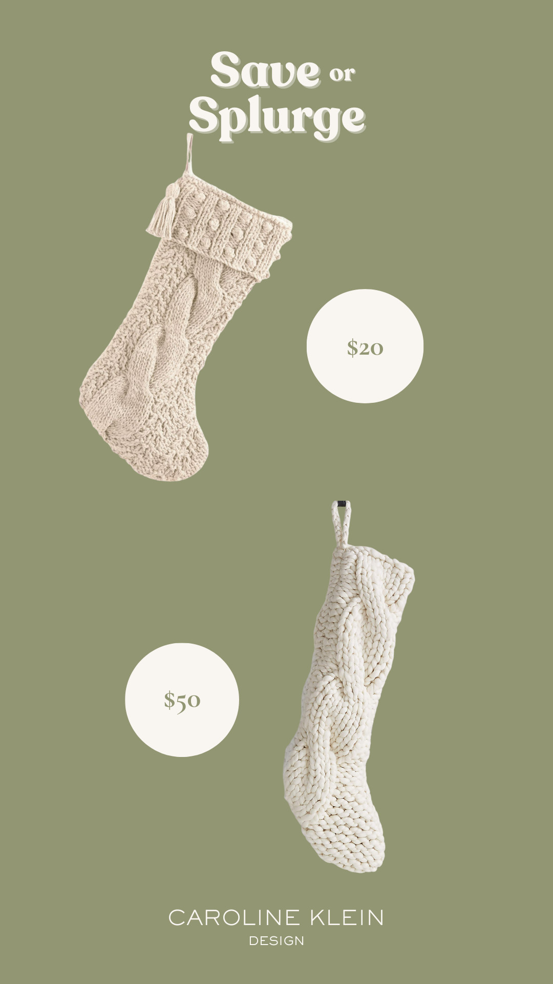 Save or Splurge: Ivory Knit Stockings 

 #LTKHome #LTKFindsUnder50 #LTKFindsUnder100