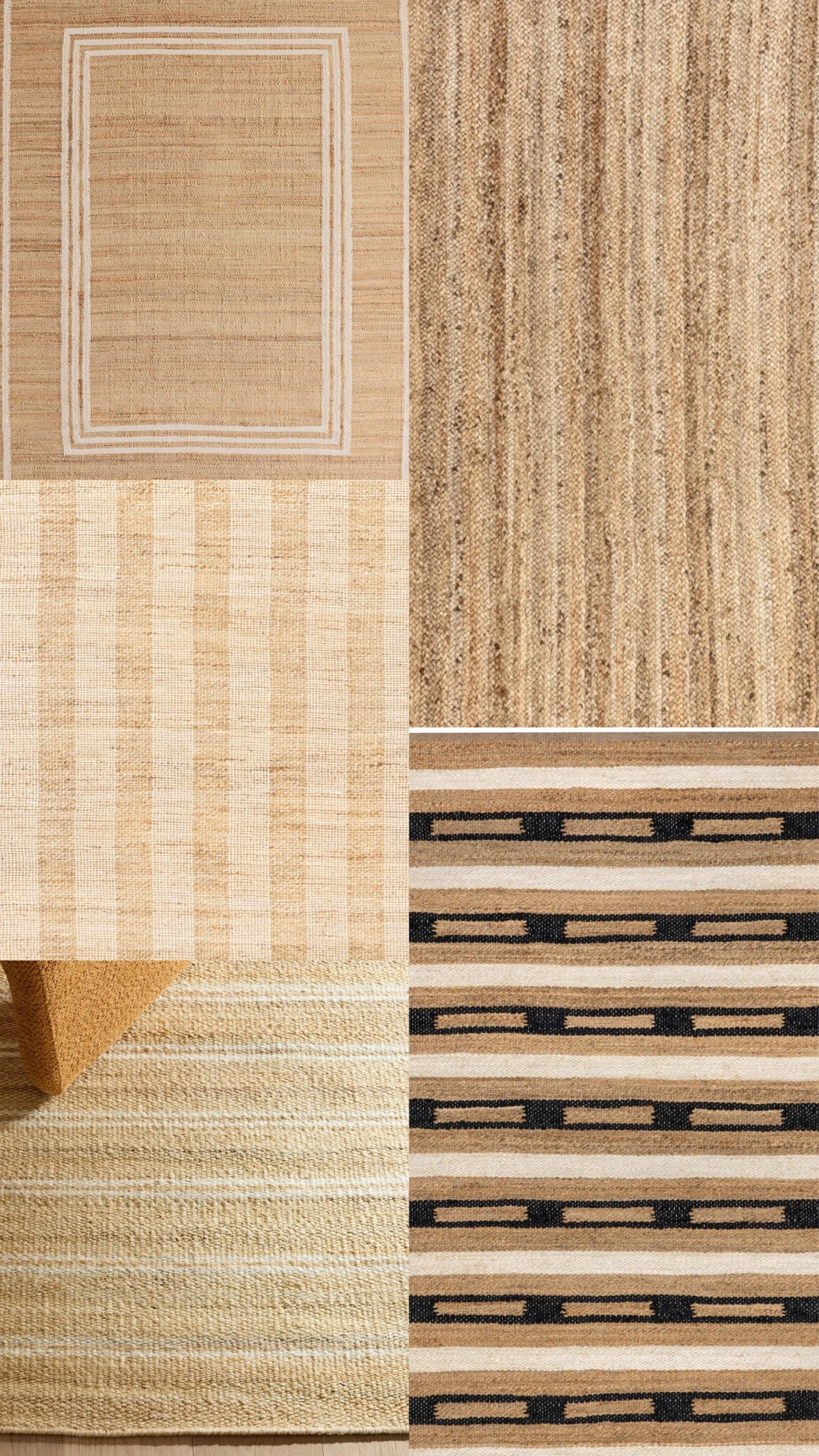 I love a jute rug - they’re especially great for high traffic areas! In a living room or somewhere where you might be sitting on it more, or if you have littles, I find that a wool or cotton blend jute rug is much softer than a jute/sisal rug. Linking some cute ones below - that top one is on insane discount! 