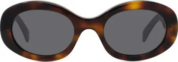 CELINE Triomphe 52mm Oval Sunglasses | Nordstrom | Nordstrom