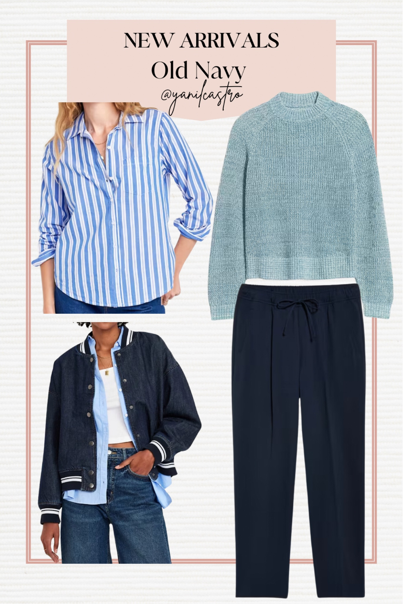 Old Navy new arrivals

Perfect for fall transition 

Old navy sweater, old navy shirt, old navy jacket, old navy pants 

#LTKSeasonal #LTKStyleTip #LTKWorkwear