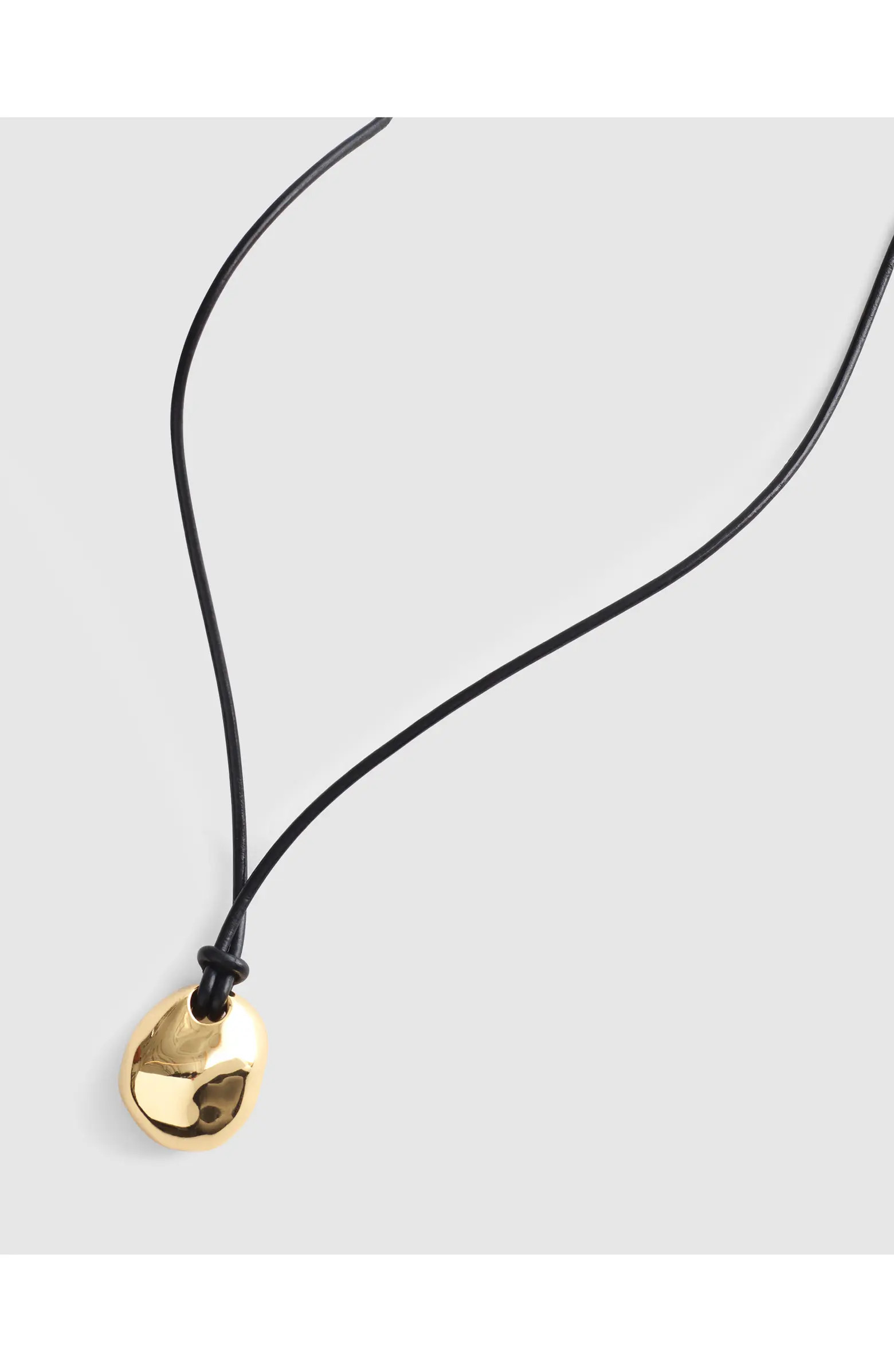 Madewell Sculptural Pendant Leather Necklace | Nordstrom | Nordstrom
