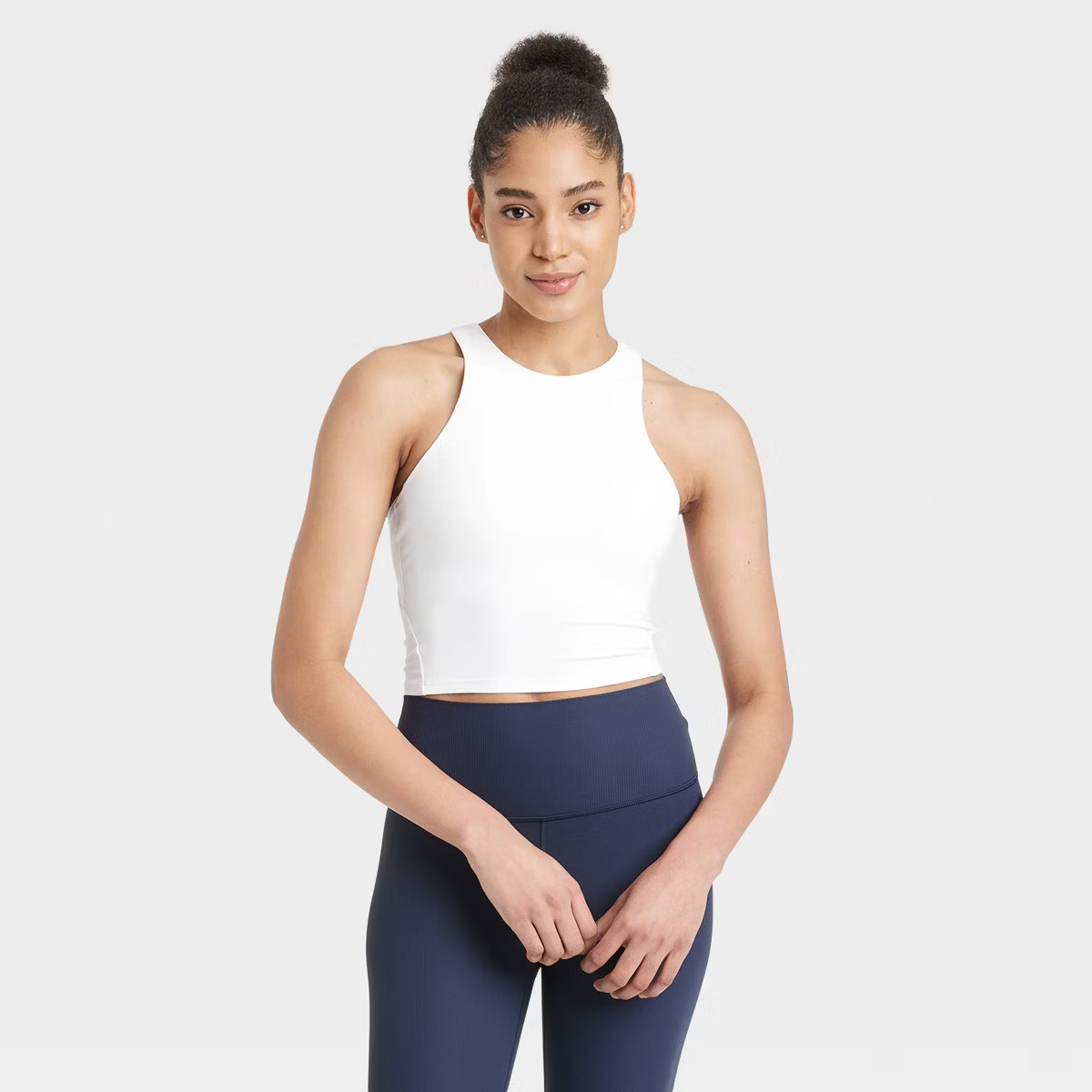 Women's Everyday Soft High Neck Cropped Tank Top - All In Motion™ | Target