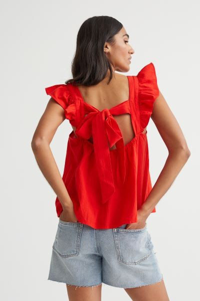 Flounce-trimmed top | H&M (US + CA)
