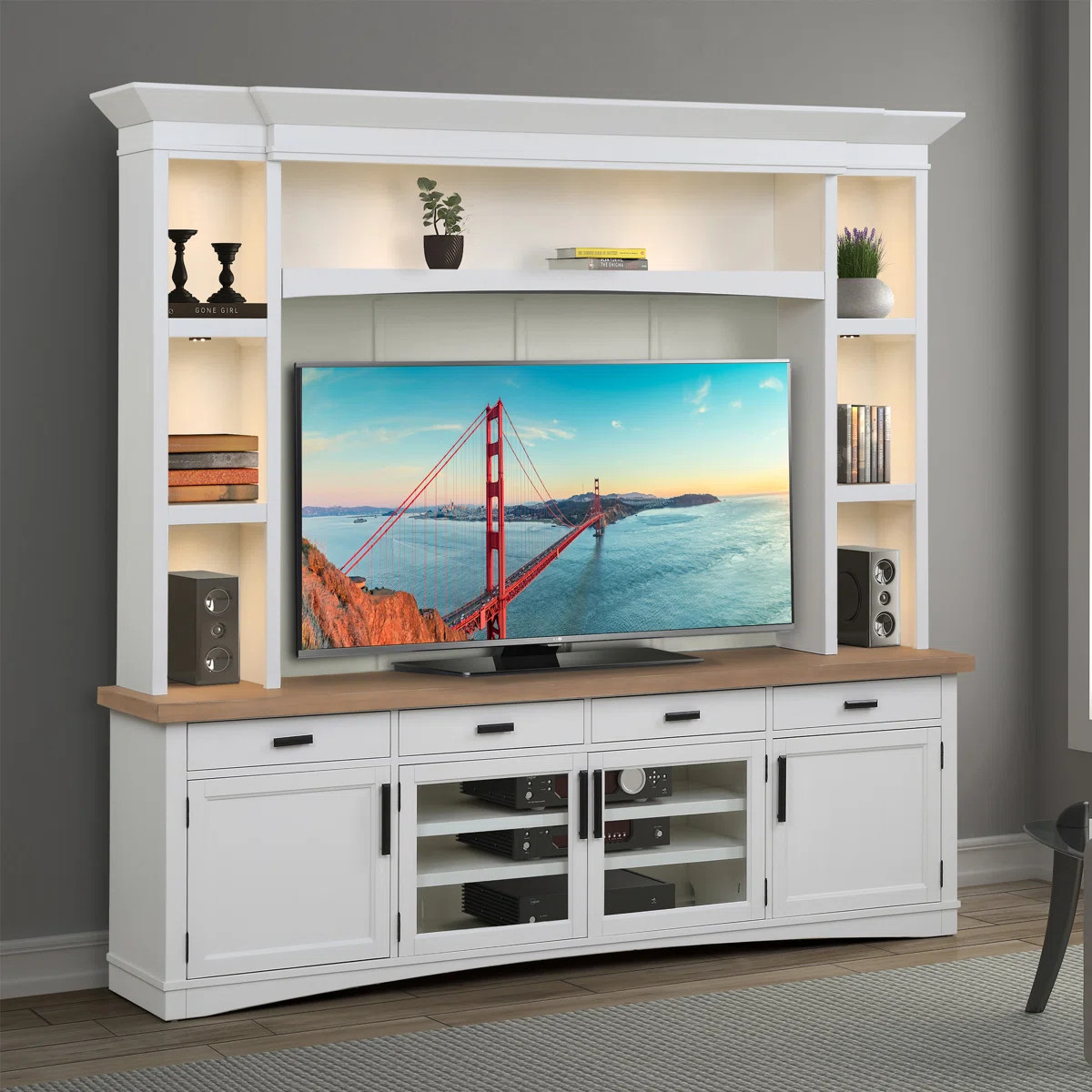 Solid Wood Entertainment Center for TVs up to 70" | Wayfair North America