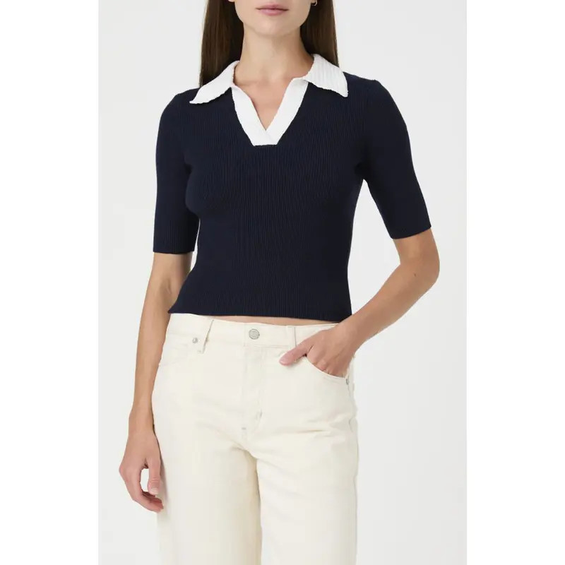 French Connection Polo Collar Ribbed Sweater in Dusty Green at Nordstrom Rack, Size X-Large | Nordstrom Rack
