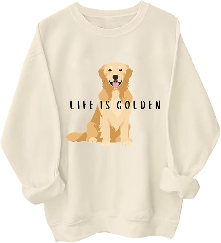 Life Is Golden Sweatshirt Life Is Better With A Dog Golden Retriever Shirt | Amazon (US)
