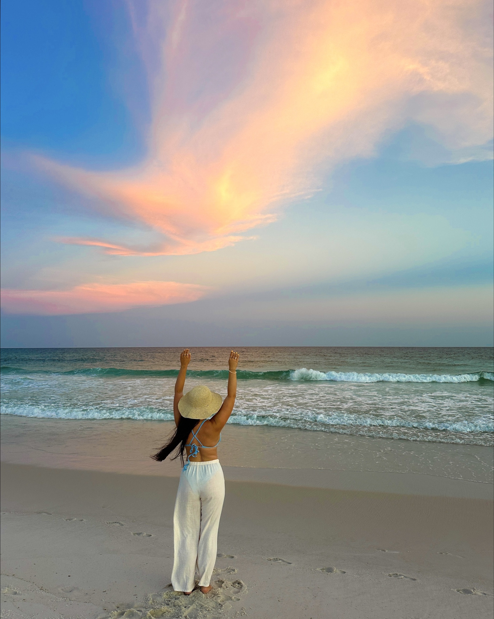 the most dreamy sunset ft. a laid back coastal outfit 🌊🌾🧡

#LTKStyleTip #LTKSeasonal #LTKSwim