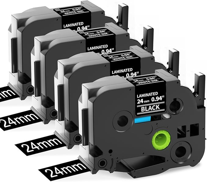 Labelife 24mm Black Label Tape TZe-355 Replacement for Brother P Touch TZe TZ Tape 24mm 0.94 Lami... | Amazon (US)