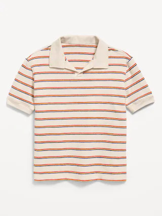 Short-Sleeve Textured-Knit Polo Shirt for Boys | Old Navy (US)