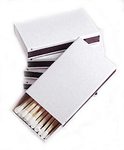 50 Plain White Cover Wooden Matches Box Matches | Amazon (US)