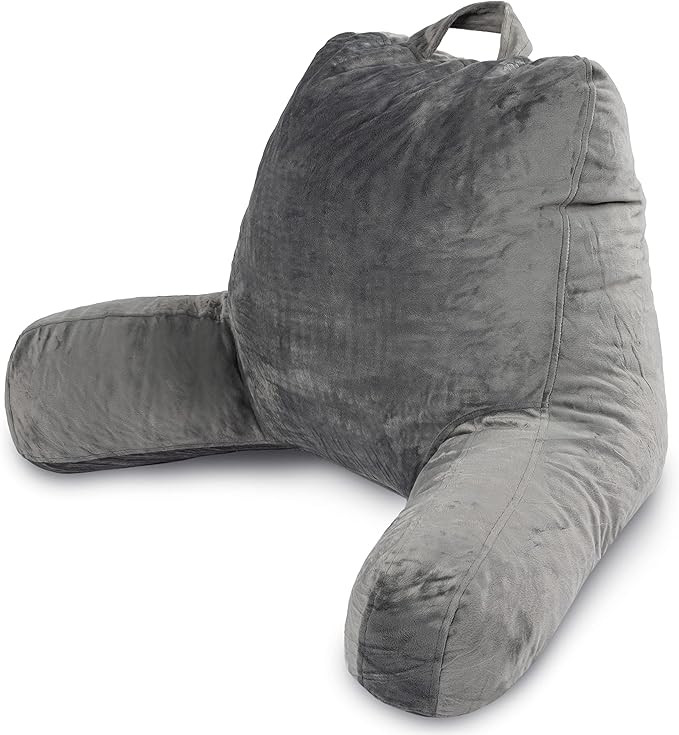 Milliard Reading Pillow with Shredded Memory Foam, Large Adult Backrest with Arms, Back Support f... | Amazon (US)