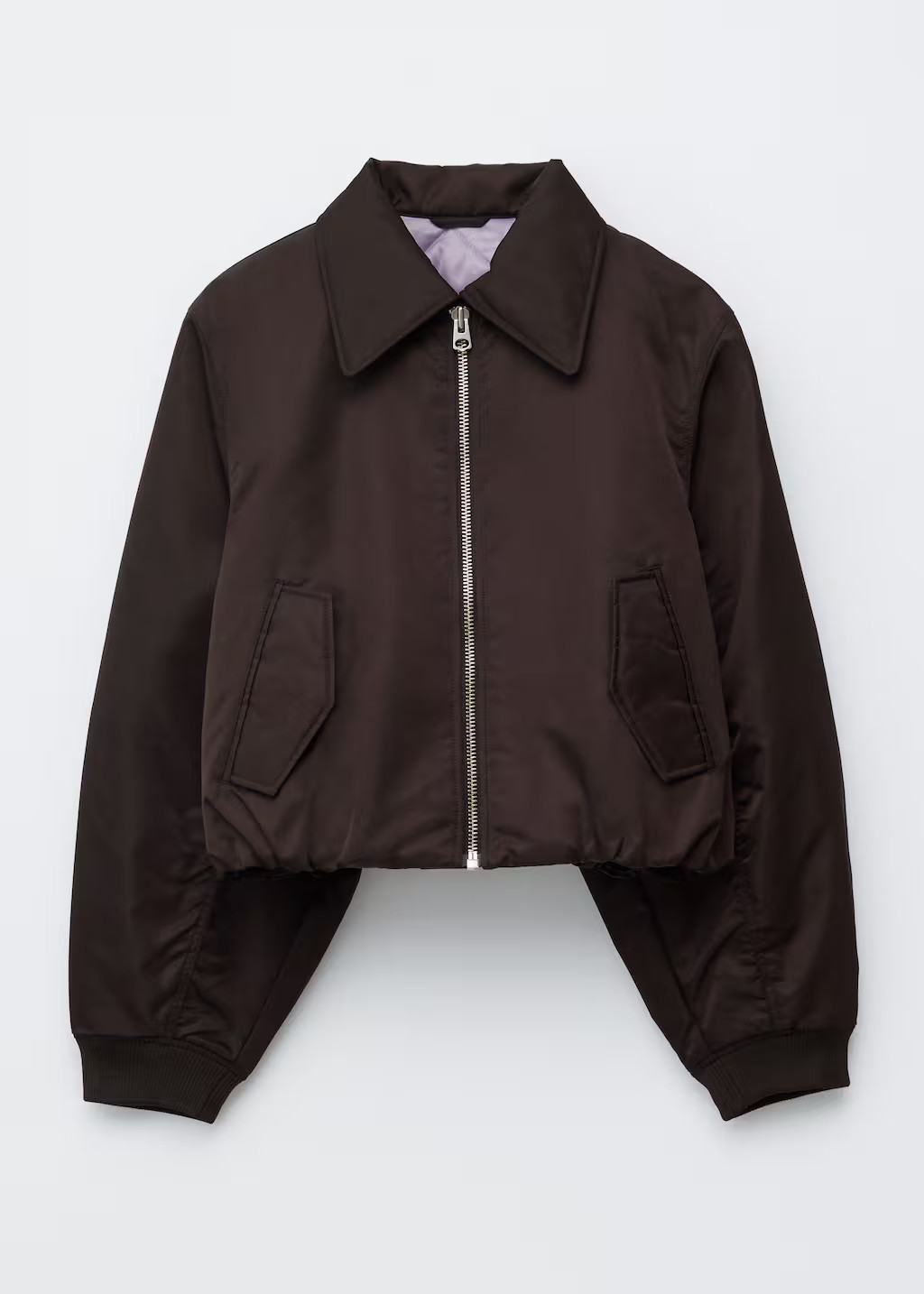 Cropped Bomber Jacket - Dark Brown - & Other Stories GB | & Other Stories UK