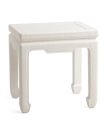 Gallerie Raffia Wooden End Table | TJ Maxx