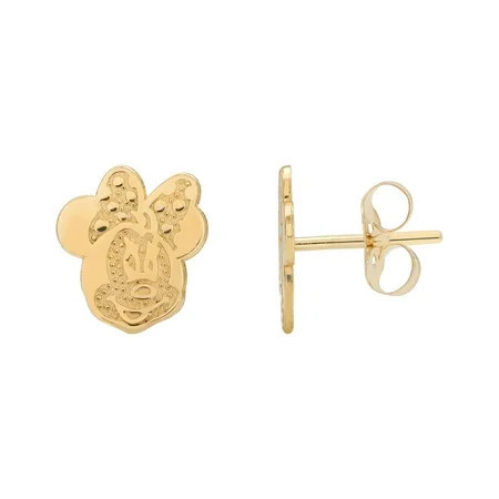 Disney Girls/ Tween 10KT Yellow Gold Minnie Mouse Earrings | Walmart (US)