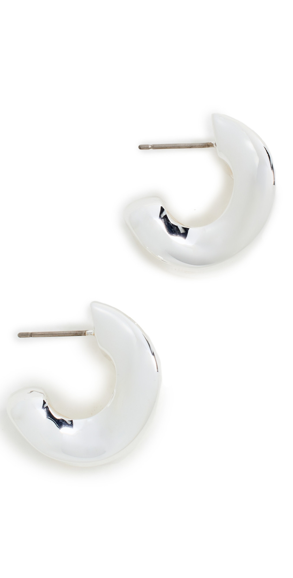 JENNY BIRD Chunky Doune Hoops High Polish Silver One Size | Shopbop