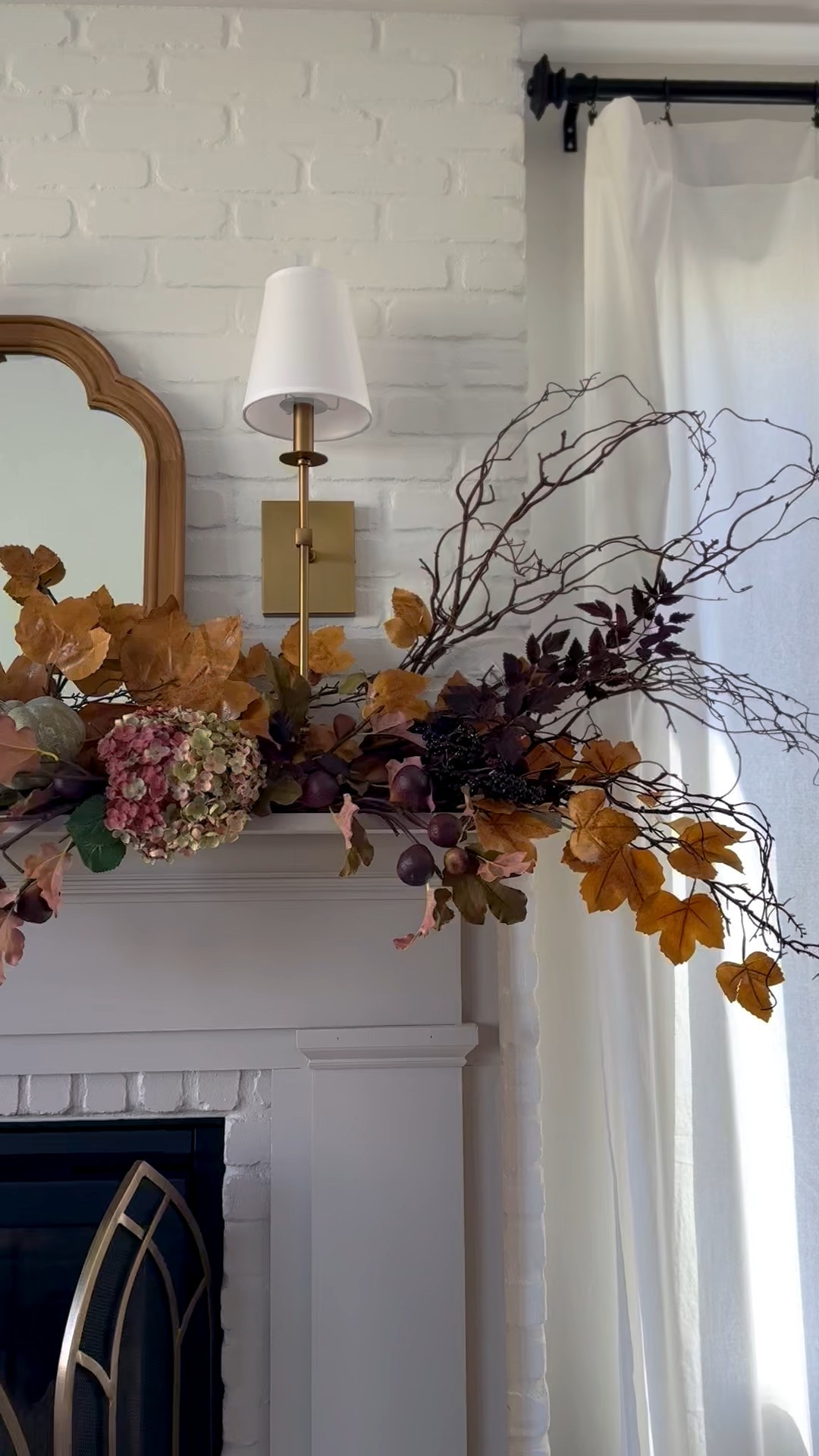 My autumn mantel is coming along! I love it so much. It’s loaded with color and texture for Fall. Just needs a little sparkly candle light! 
Sources below, the faux raw branches are from Hobby Lobby. 

#LTKSaleAlert #LTKSeasonal #LTKHome