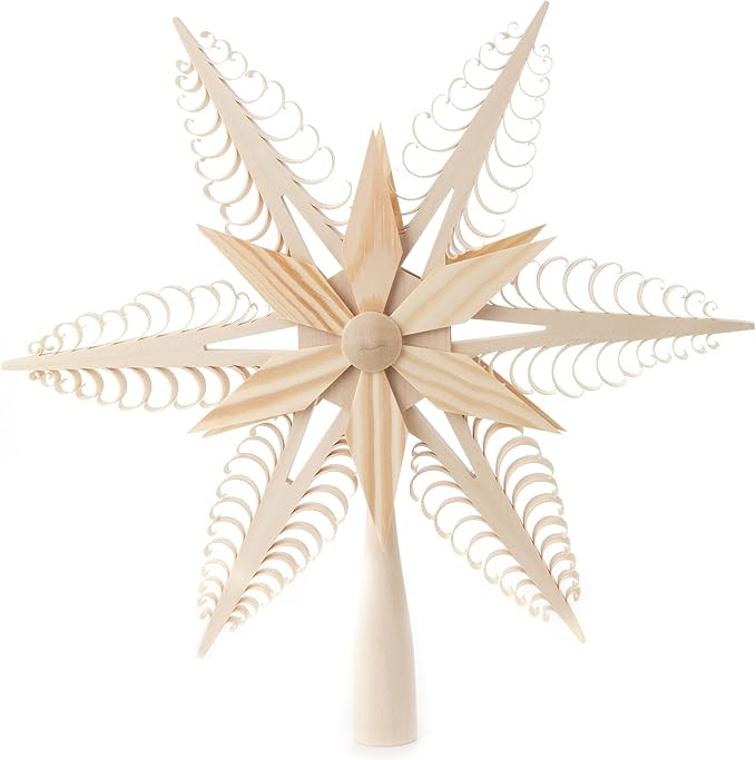 Dregano Christmas Tree Topper Shaved Star Germany | Amazon (US)