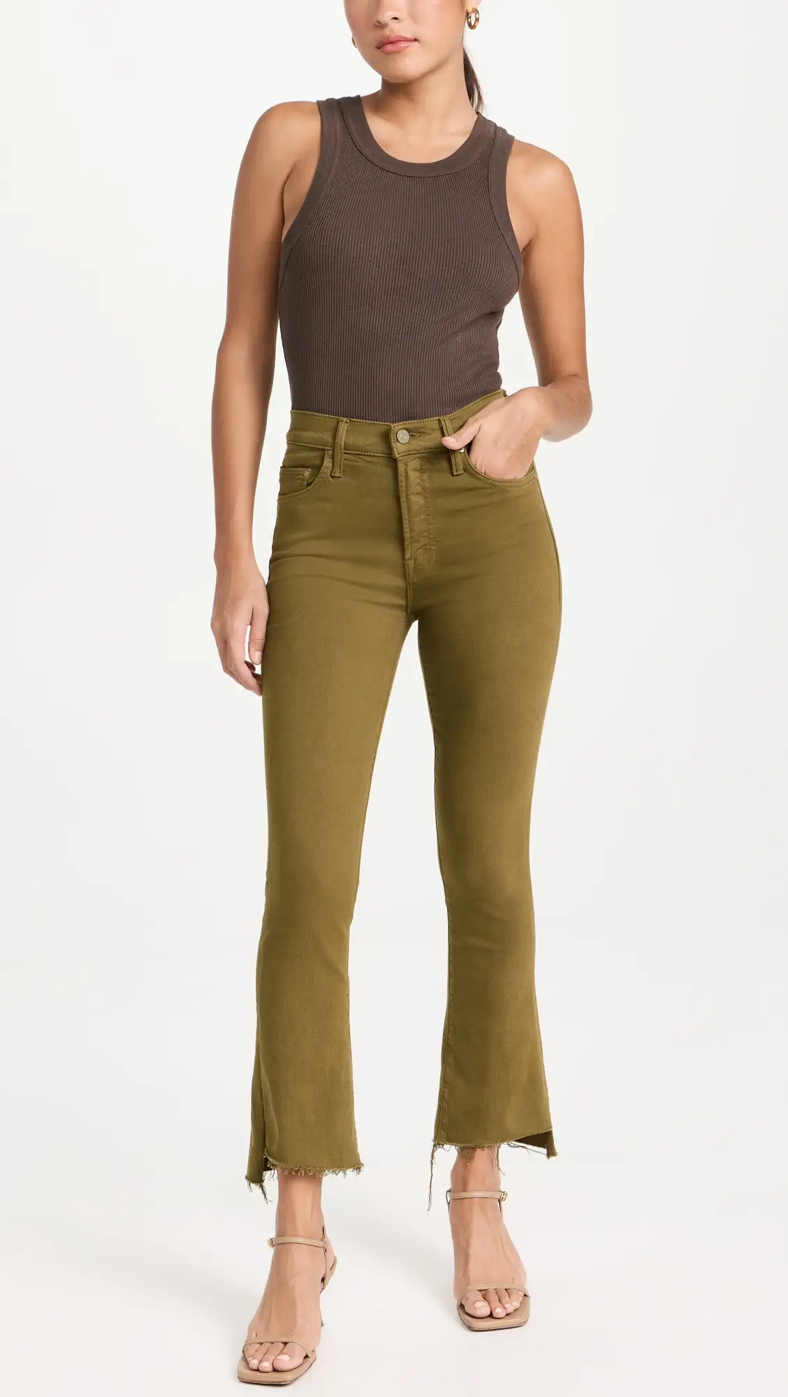 MOTHER The Insider Crop Step Fray Jeans | Shopbop | Shopbop