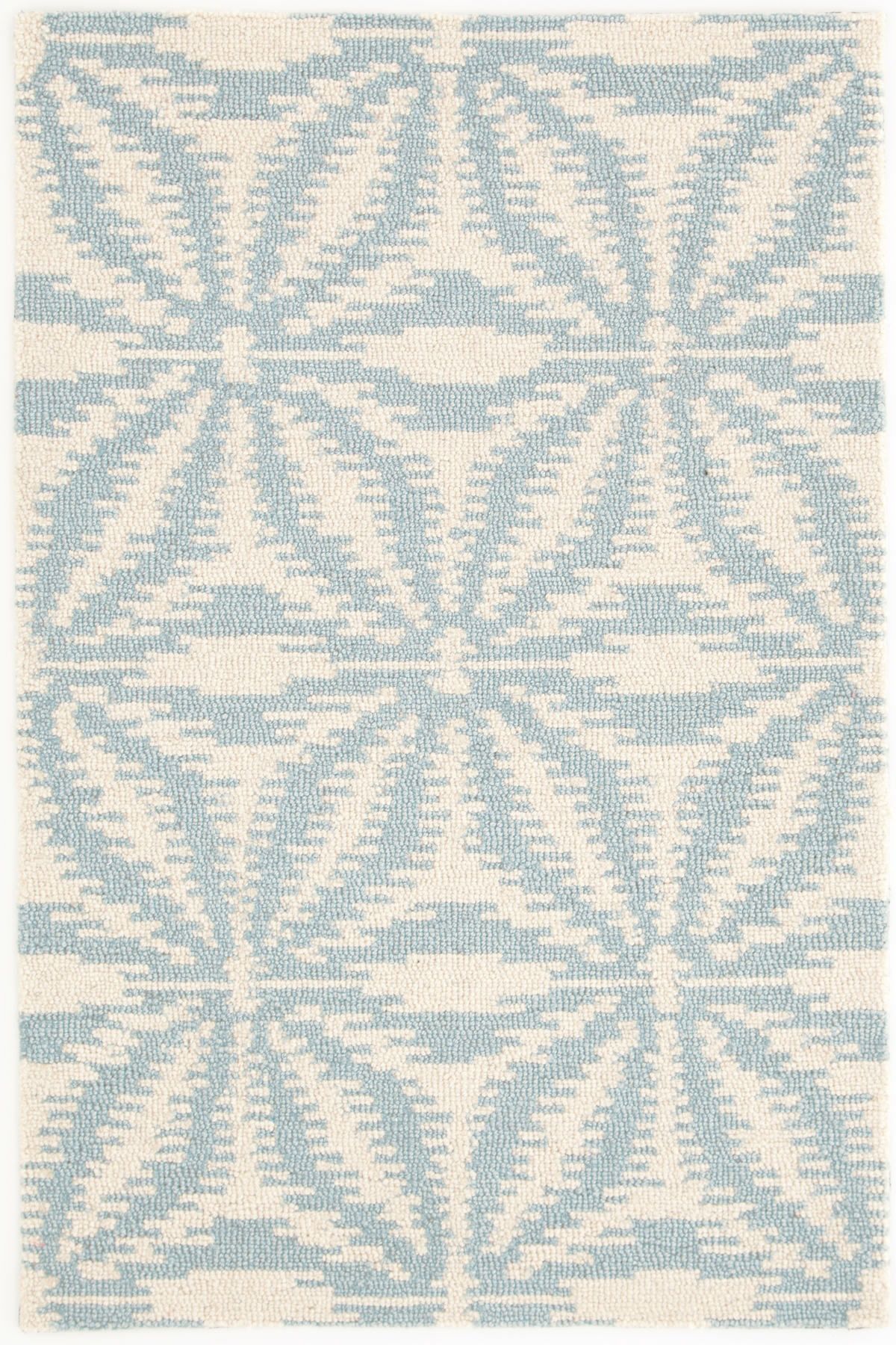 Aster Sky Wool Micro Hooked Rug | Dash &amp; Albert | Annie Selke