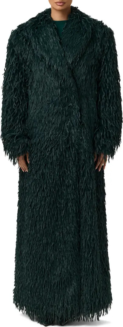 Long Faux Feather Coat | Nordstrom