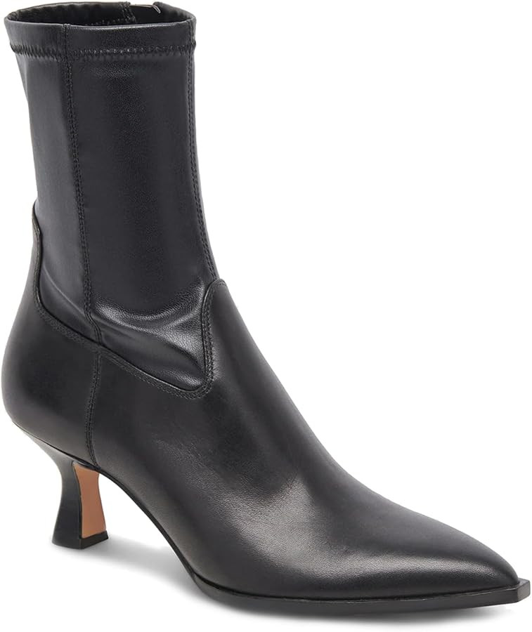 VOMIRA Ankle Boots for Women Pointy Toe Stacked Kitten Heels Black Boots for Women Side Zipper Le... | Amazon (US)