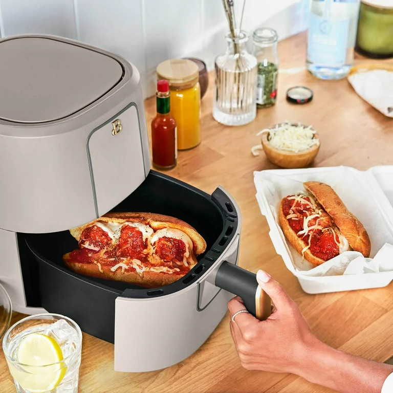 Beautiful 3 Qt Air Fryer with TurboCrisp Technology, Porcini Taupe by Drew Barrymore | Walmart (US)