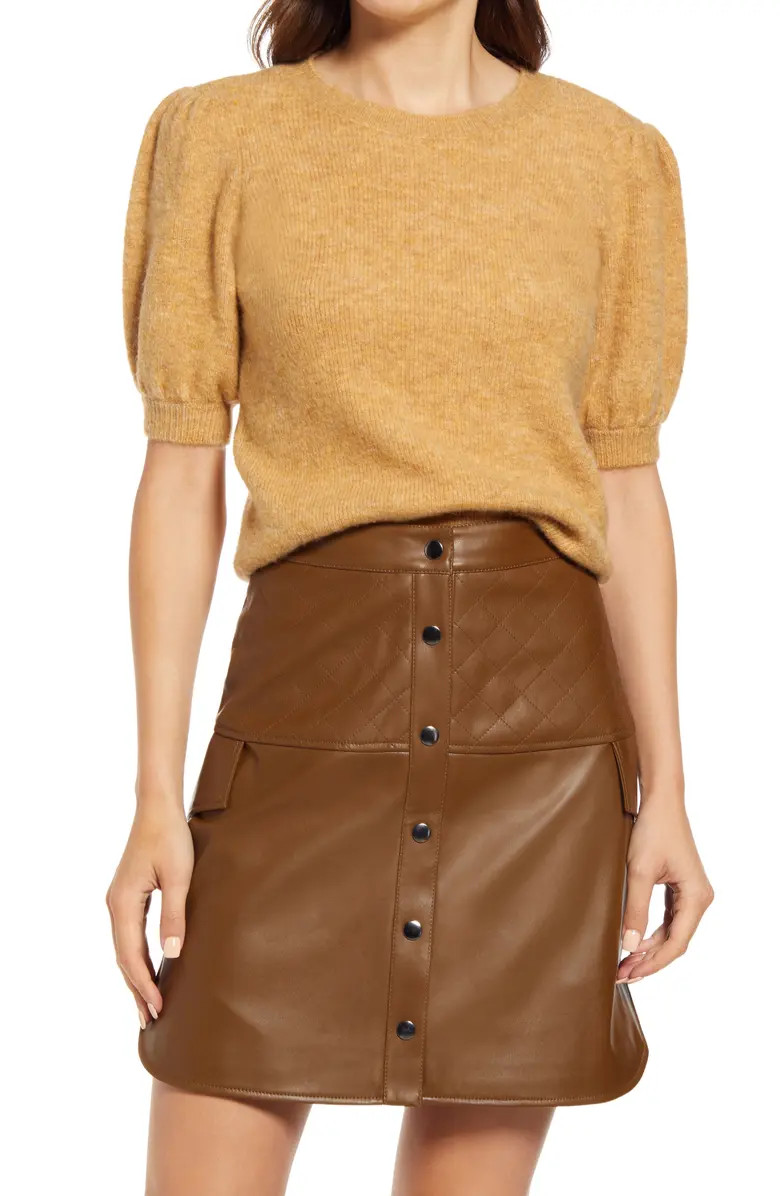 Lefile Puff Short Sleeve Ribbed Sweater | Nordstrom